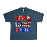 Midnight Navy red wine and blue Urban Heavy Tee - MaliasSmallBusiness
