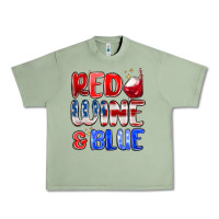 Oil Green red wine and blue Urban Heavy Tee - MaliasSmallBusiness