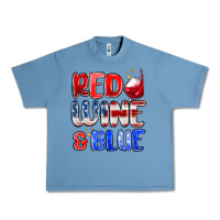 Pebble Blue red wine and blue Urban Heavy Tee - MaliasSmallBusiness