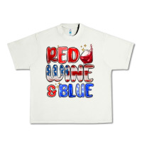 Pistachio red wine and blue Urban Heavy Tee - MaliasSmallBusiness