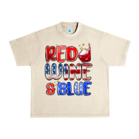 Sandshell red wine and blue Urban Heavy Tee - MaliasSmallBusiness