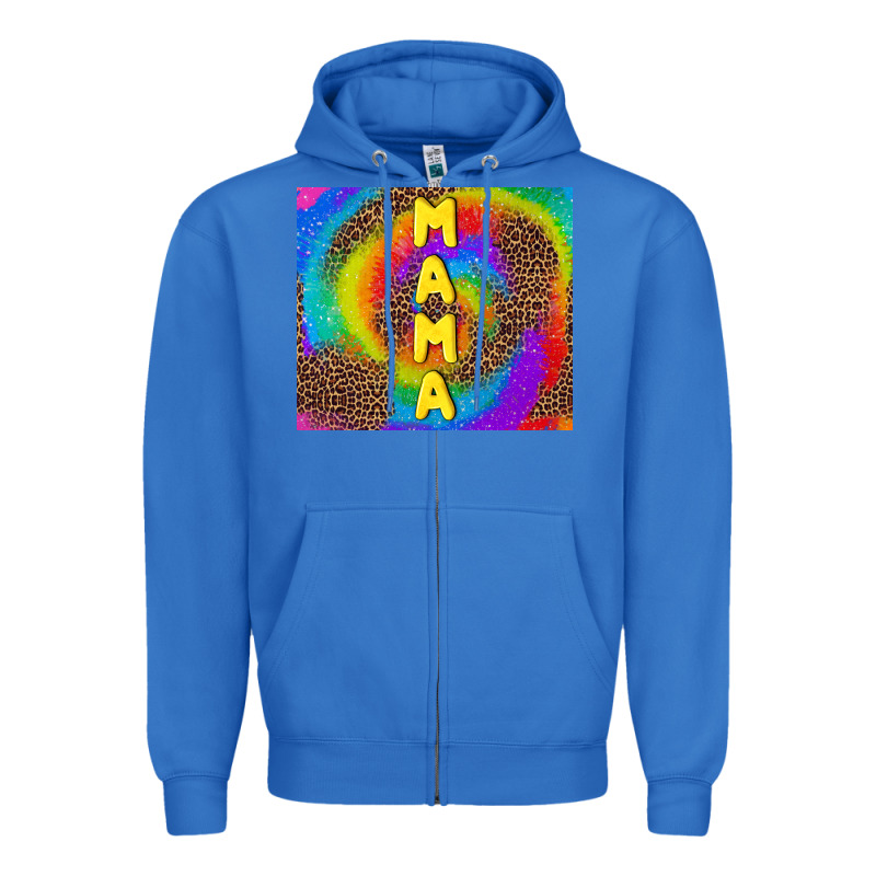 Mama Tie Dye Zipper Hoodie by TumblerDesignByShophia | Teevron