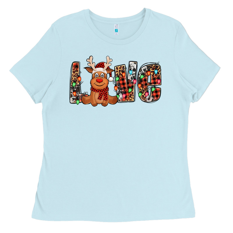 Love Christmas Reindeer Ladies Tee by Jasminsmagicworld | Teevron