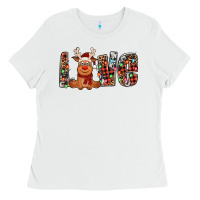 White love christmas reindeer Ladies Tee - Jasminsmagicworld