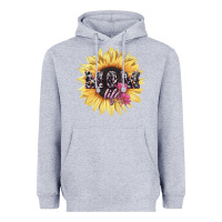 Heather Grey Mom life sunflower mother's day Heavyweight Hoodie - HowdyJamesFarm