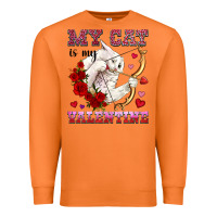 Carrot my cat is my valentine Premium Sweatshirt - OliviaCreatesArt