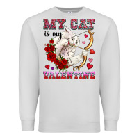 Dove Grey my cat is my valentine Premium Sweatshirt - OliviaCreatesArt