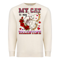 Sandshell my cat is my valentine Premium Sweatshirt - OliviaCreatesArt