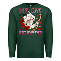 Sports Green my cat is my valentine Premium Sweatshirt - OliviaCreatesArt
