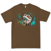 Cacao indian headress sunflower leopard Premium Tee - AdoDesignShop