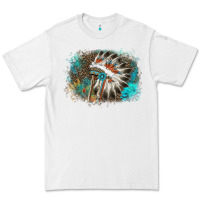 White indian headress sunflower leopard Premium Tee - AdoDesignShop
