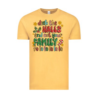 Vintage Mustard deck the halls and not your family fa la la la laa Vintage Tee - MaliasSmallBusiness