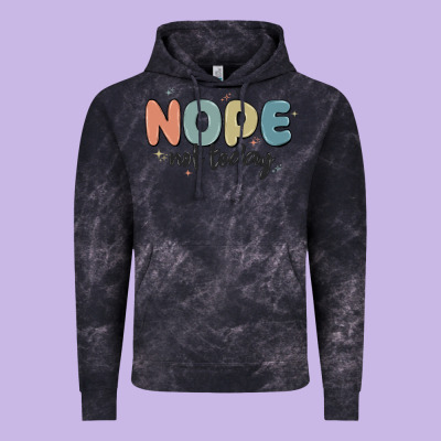 Nope Not Today Vintage Hoodie Designed By Maliassmallbusiness
