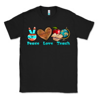 Black peace love teach Classic Tee - NancyCooperArtShop