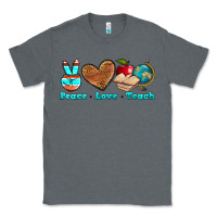 Charcoal Heather peace love teach Classic Tee - NancyCooperArtShop