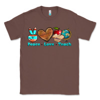 Chestnut peace love teach Classic Tee - NancyCooperArtShop