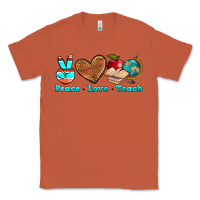 Copper peace love teach Classic Tee - NancyCooperArtShop