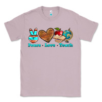 Lilac peace love teach Classic Tee - NancyCooperArtShop