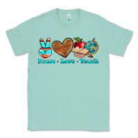 Seafoam peace love teach Classic Tee - NancyCooperArtShop