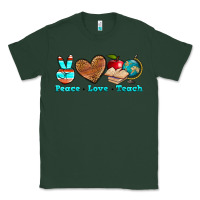Sports Green peace love teach Classic Tee - NancyCooperArtShop