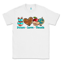 White peace love teach Classic Tee - NancyCooperArtShop