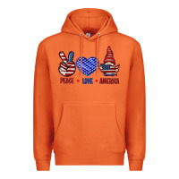 Carrot Peace love America with gnome 4th of july Premium Hoodie - HowdyJamesFarm