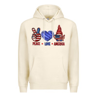 Tofu Peace love America with gnome 4th of july Premium Hoodie - HowdyJamesFarm
