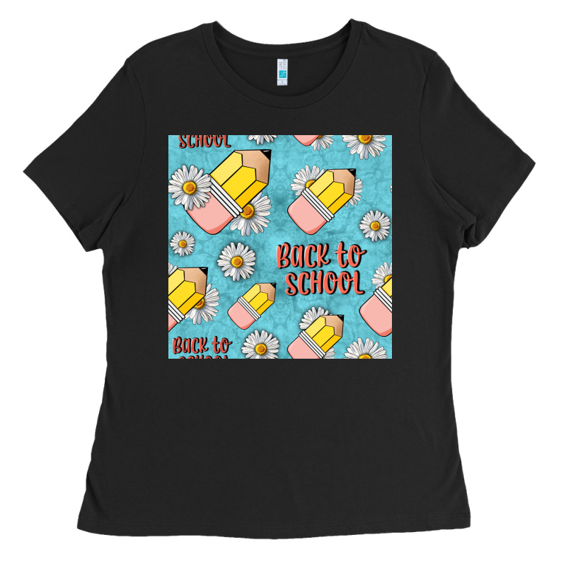Back To School Seamless Pattern Ladies Tee by BundleAndBundleShop | Teevron