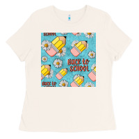 Bone back to school seamless pattern Ladies Tee - BundleAndBundleShop