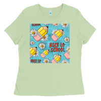 Matcha back to school seamless pattern Ladies Tee - BundleAndBundleShop