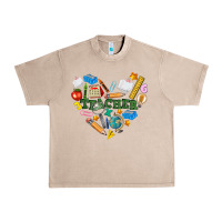 French Oak teacher heart Urban Heavy Tee - NancyCooperArtShop