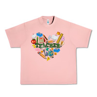 Salmon teacher heart Urban Heavy Tee - NancyCooperArtShop