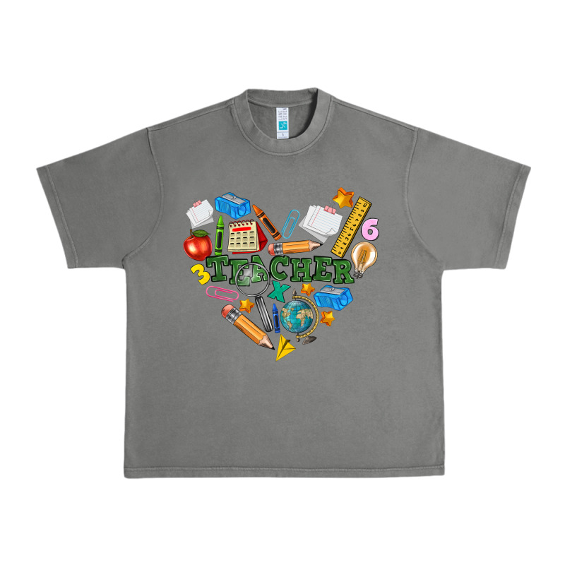 Teacher Heart Urban Heavy Tee by NancyCooperArtShop | Teevron