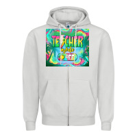 Dove Grey teacher mode off Zipper Hoodie - TumblerDesignByShophia