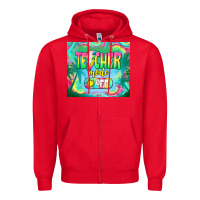 Red teacher mode off Zipper Hoodie - TumblerDesignByShophia