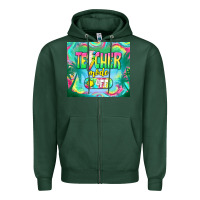 Sports Green teacher mode off Zipper Hoodie - TumblerDesignByShophia