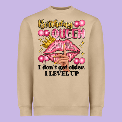 Birthday Queen I Dont Get Older I Level Up Heavyweight Sweatshirt Designed By Artiststas