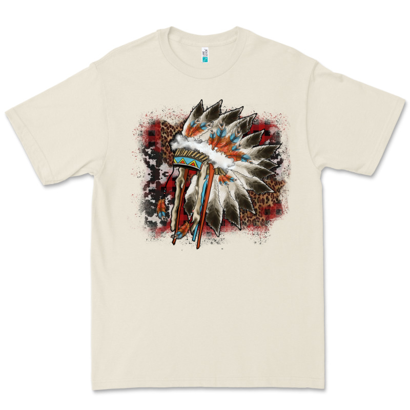 İndian Headress Cowhide Premium Tee by AdoDesignShop | Teevron
