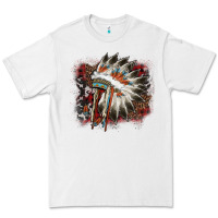 White İndian Headress Cowhide Premium Tee - AdoDesignShop