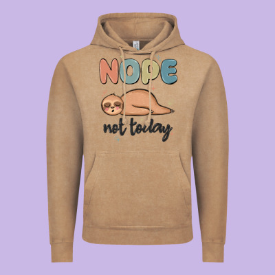 Nope Not Today Vintage Hoodie Designed By Maliassmallbusiness