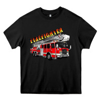 Black firefighter fire truck Heavy Core Tee - Artiststas