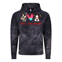 Cloud Black Peace Love Frenchie Vintage Hoodie - Jasminsmagicworld