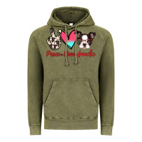 Vintage Olive Peace Love Frenchie Vintage Hoodie - Jasminsmagicworld