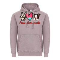 Vintage Zinc Peace Love Frenchie Vintage Hoodie - Jasminsmagicworld