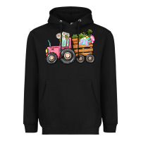 Black Easter bunny tractor Heavyweight Hoodie - CowGirlArtShop