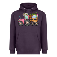 Plum Easter bunny tractor Heavyweight Hoodie - CowGirlArtShop