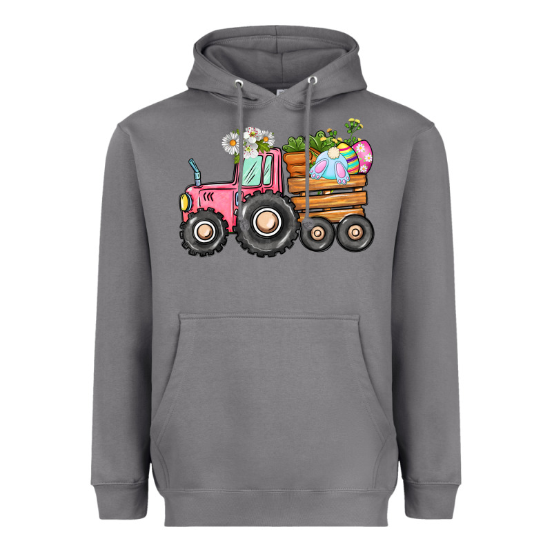 Easter Bunny Tractor Heavyweight Hoodie by CowGirlArtShop | Teevron