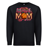 Black blessed basketball mom lightbulb letters Premium Sweatshirt - OliviaCreatesArt