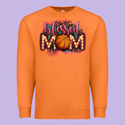 Blessed Basketball Mom Lightbulb Letters Premium Sweatshirt Designed By Oliviacreatesart