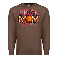 Chestnut blessed basketball mom lightbulb letters Premium Sweatshirt - OliviaCreatesArt